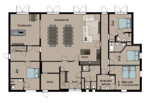 Plattegrond begane vloer